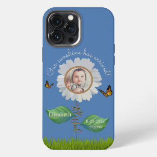 Our Sunshine Baby Announcement Floral Daisy Photo iPhone 13 Pro Max Case