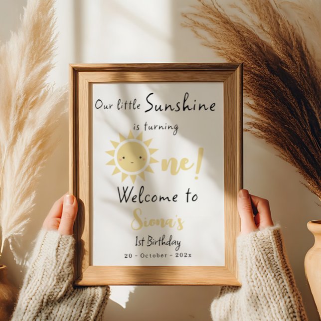 Our Sunshine is Turning One Birthday Welcome Sign (Creator Uploaded)