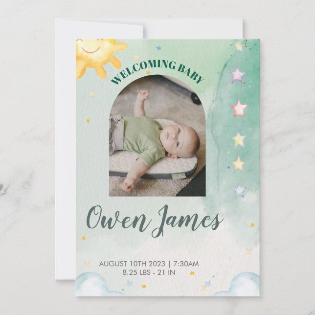 Our Sweet Baby Has Arrived Invitation (Front)