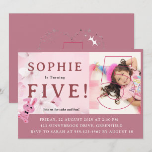 Our Sweet Bunny Princess Turns 5! Party Invite