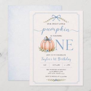 Our Sweet Little Pumpkin First Birthday Invitation