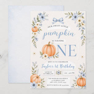 Our Sweet Little Pumpkin First Birthday Invitation