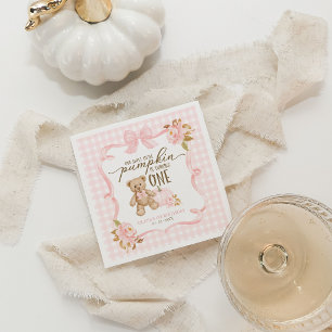 Our Sweet Little Pumpkin Is Turning One Napkin