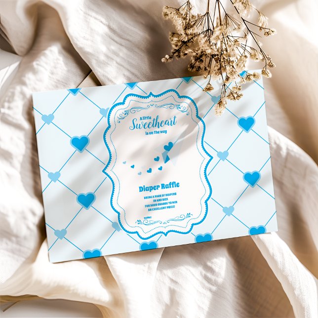 Our Sweetheart Blue Valentine Diapper Raffle  Enclosure Card (Creator Uploaded)