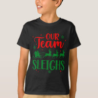 Our Team Sleighs Christmas Santa Reindeers Office