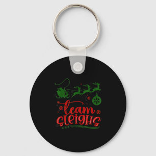 Our Team Sleighs Reindeer Santa Claus Xmas Office  Key Ring