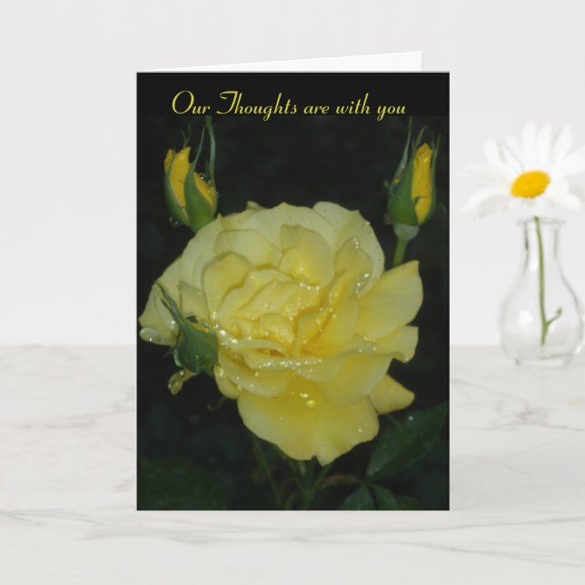 Our Thoughts are With You - Sympathy Card (Small Plant)