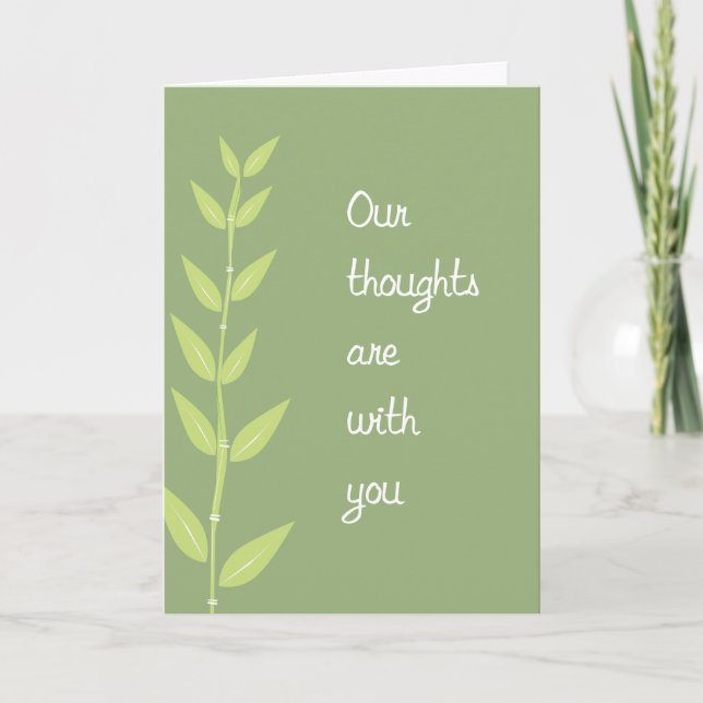 Our thoughts are with you Sympathy Card (Front)