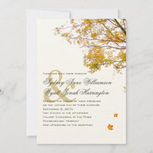 Our Tree in Fall Wedding Invitation