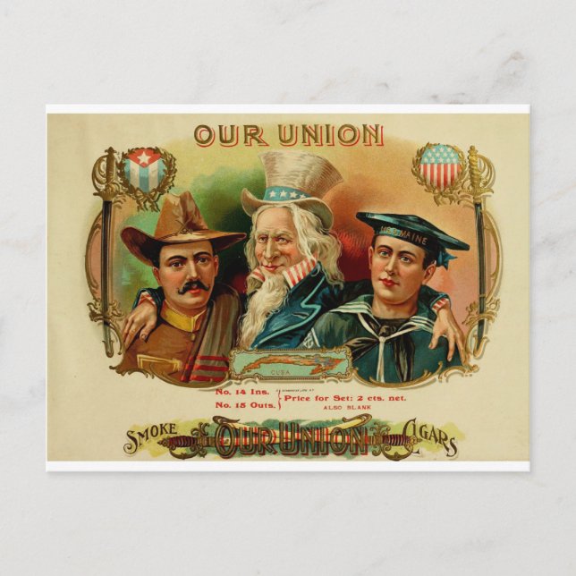 Our Union Cigar Box Label   (L1) Postcard (Front)