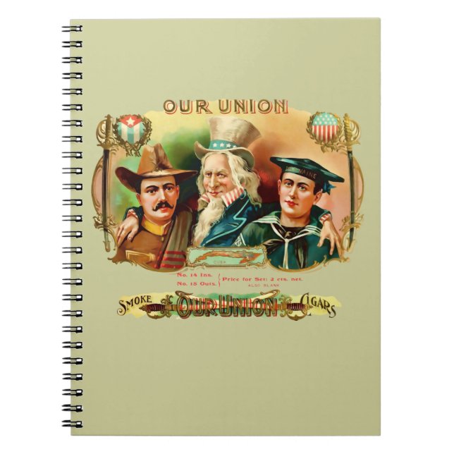Our Union Vintage Cigar Box Label Notebook (Front)