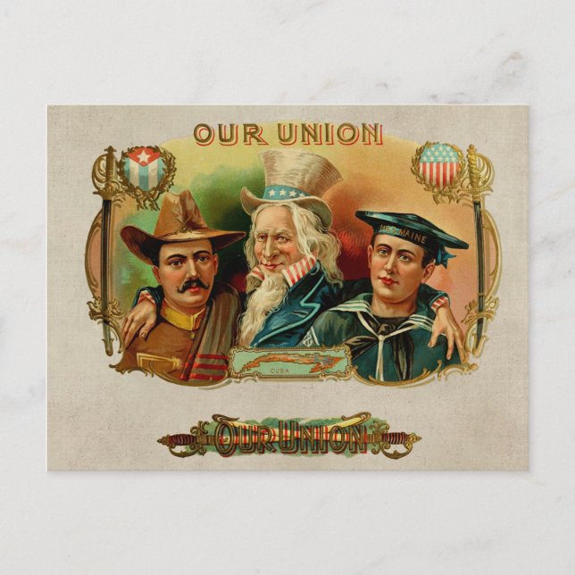 Our Union Vintage Cigar Box Label Postcard (Front)
