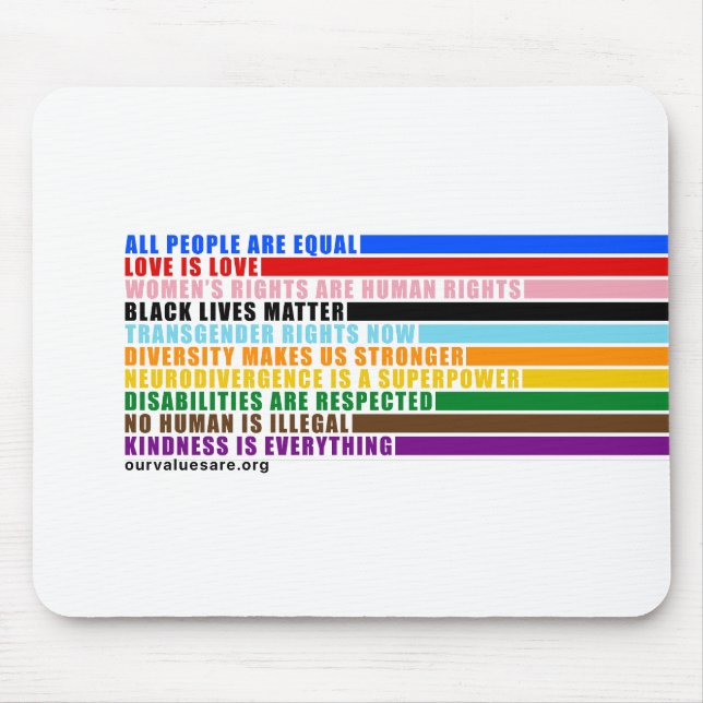 Our Values Are Mouse Mat (Front)