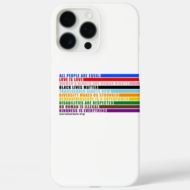 Our Values Are Phone Case (Back)