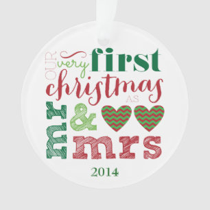 Our Very First Christmas as Mr & Mrs Ornament