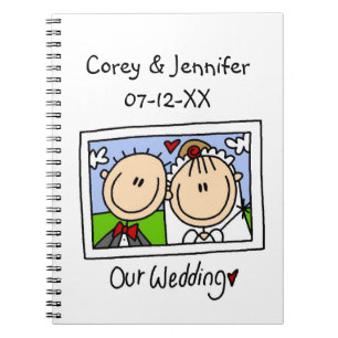 Our Wedding Bride and Groom T-shirts and Gifts Notebook