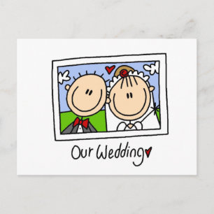 Our Wedding Bride and Groom T-shirts and Gifts Postcard