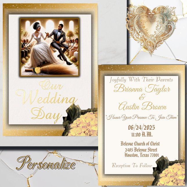 Our Wedding Day Bliss Elegant Wedding (Our Wedding Day Bliss. Personalize For Your Special For Your Special Day.)