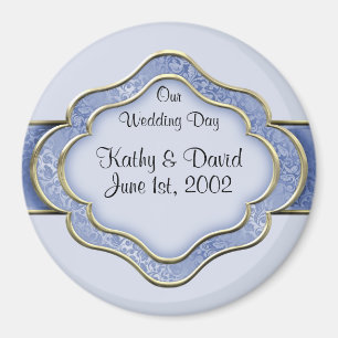 Our Wedding Day (Blue) Magnet