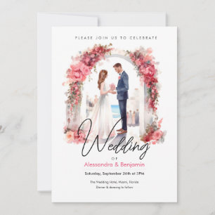 Our Wedding Day in Watercolor Wedding Invitation