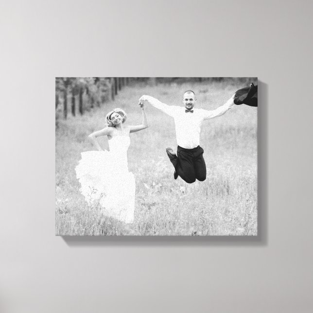 Our wedding day personalised wedding photo canvas print (Front)