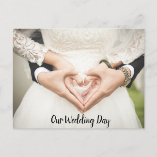 Our Wedding Day Wedding Invitation Postcard
