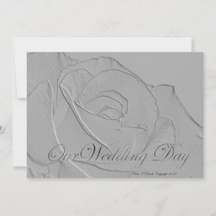 Our Wedding Embossed Silver Invitation