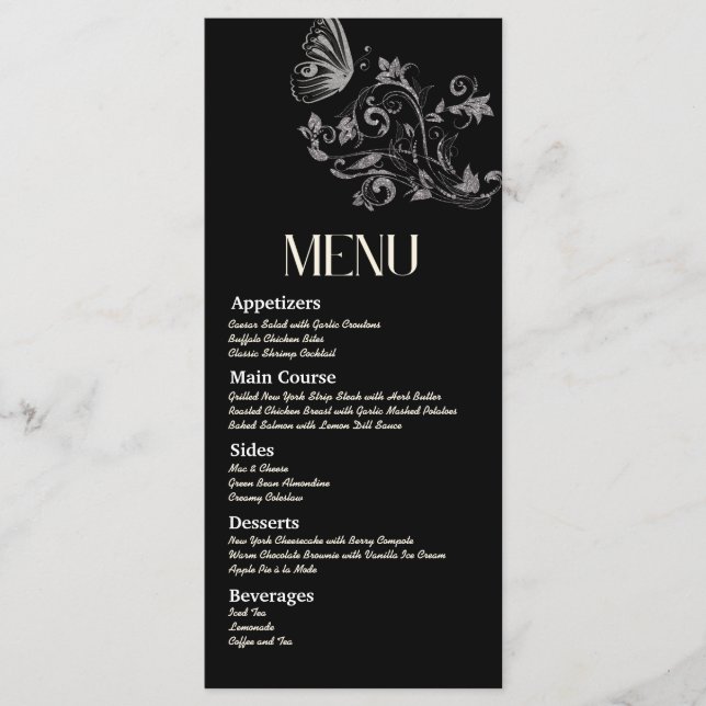 Our Wedding Menu (Front)