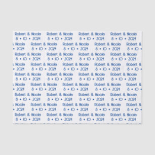 Our Wedding - Name & Date Tissue Paper, White Tissue Paper