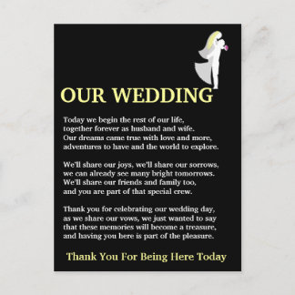Our Wedding Postcard