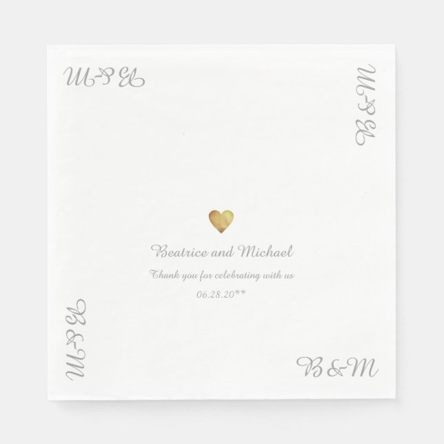 Our Wedding Reception  Napkin (Front)