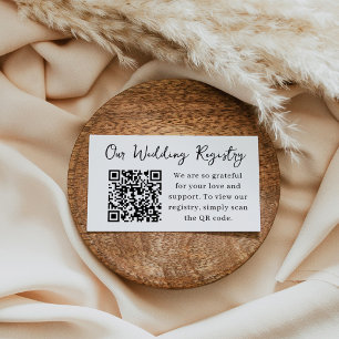 Our Wedding Registry QR Code Enclosure Card