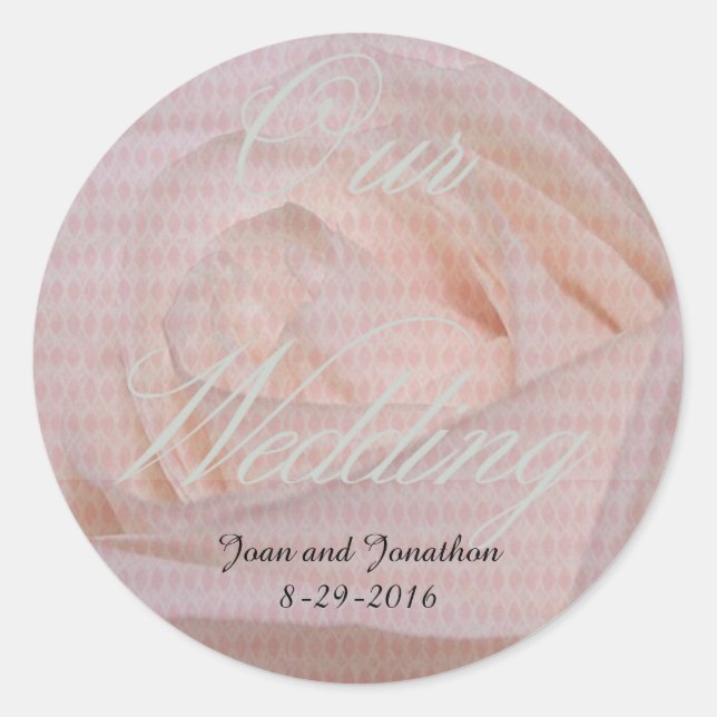 Our Wedding Rose Envelope Seal Stickers (Front)