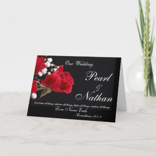 Our Wedding Rose Invitations