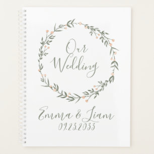 Our Wedding Watercolor Greenery Names Wedding Planner