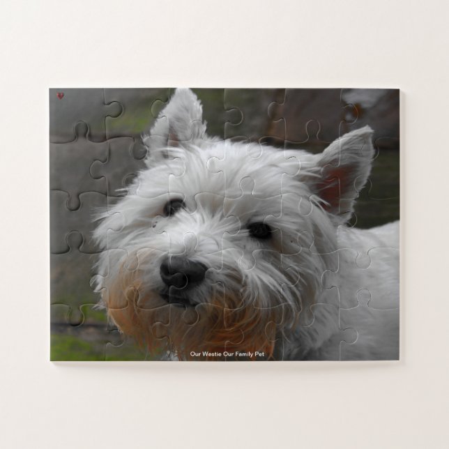 Our Westie Our Family Pet Jigsaw Puzzle (Horizontal)