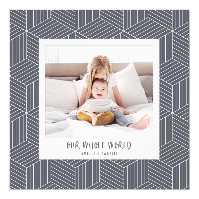 Our whole world instant photo geometric print (Front)