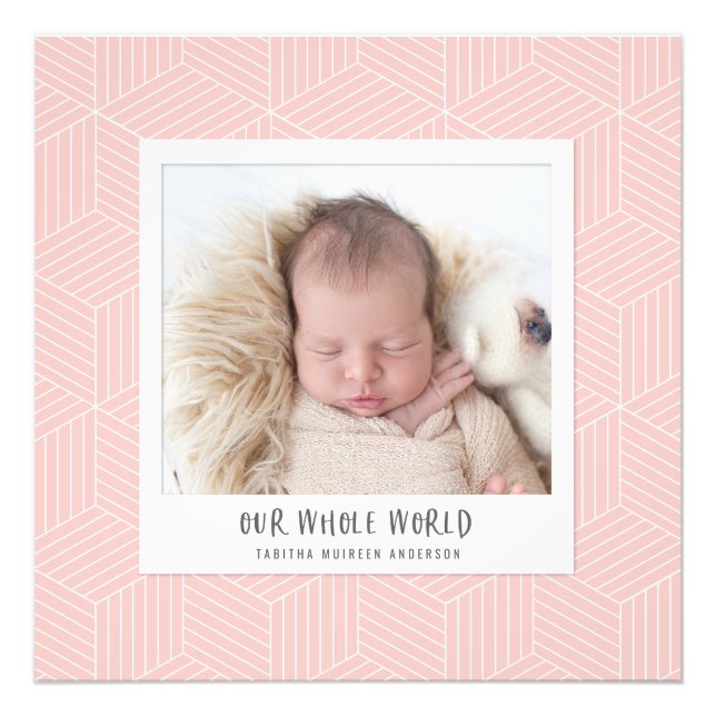 Our whole world instant photo geometric print (Front)