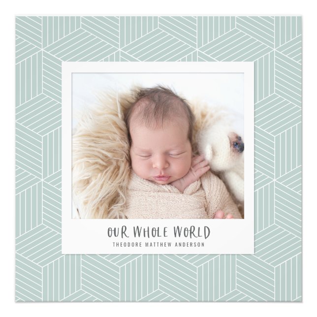 Our whole world instant photo geometric print (Front)