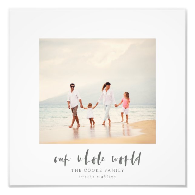 OUR WHOLE WORLD PHOTO PRINT (Front)