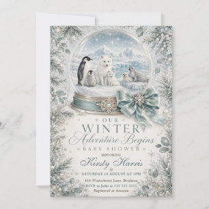 Our Winter Adventure Begins Baby Shower Invitation