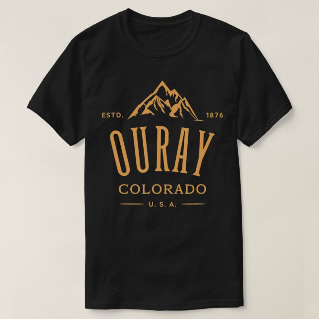 Ouray Colorado Awesome Mountain Design Souvenir  T-Shirt (Design Front)
