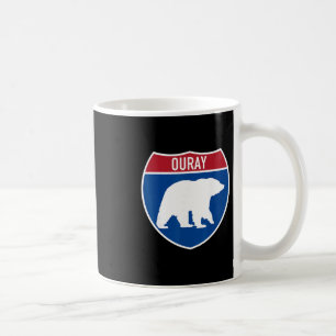 Ouray Colorado Bear Co Highway Interstate Sign Sou Coffee Mug