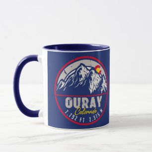 Ouray Colorado Flag Camping Hiking Souvenirs Mug