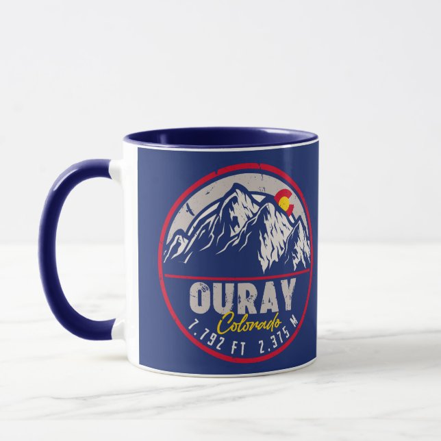 Ouray Colorado Flag Camping Hiking Souvenirs Mug (Left)