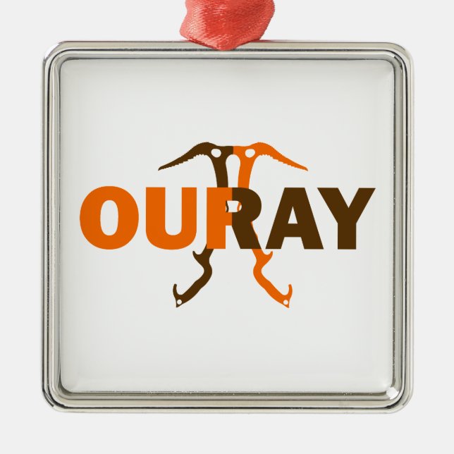 Ouray Colorado Metal Tree Decoration (Front)