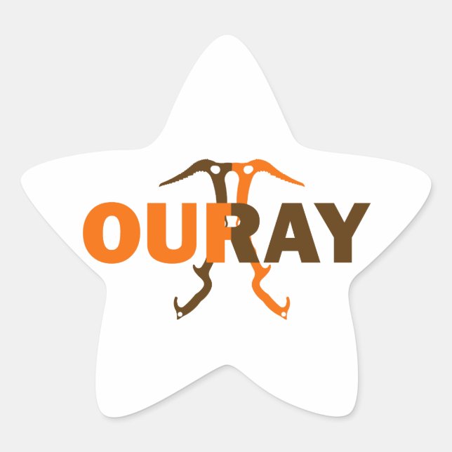 Ouray Colorado Star Sticker (Front)