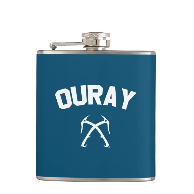 Ouray Ice Climbing Hip Flask (Front)