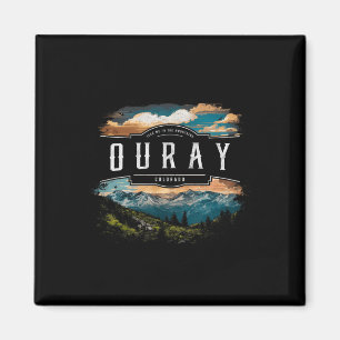 Ouray Mountains Colorado Hiking Outdoors Vintage Magnet