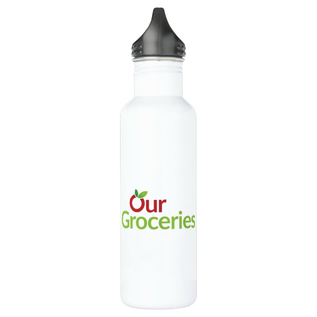 OurGroceries 24 oz 710 Ml Water Bottle (Left)